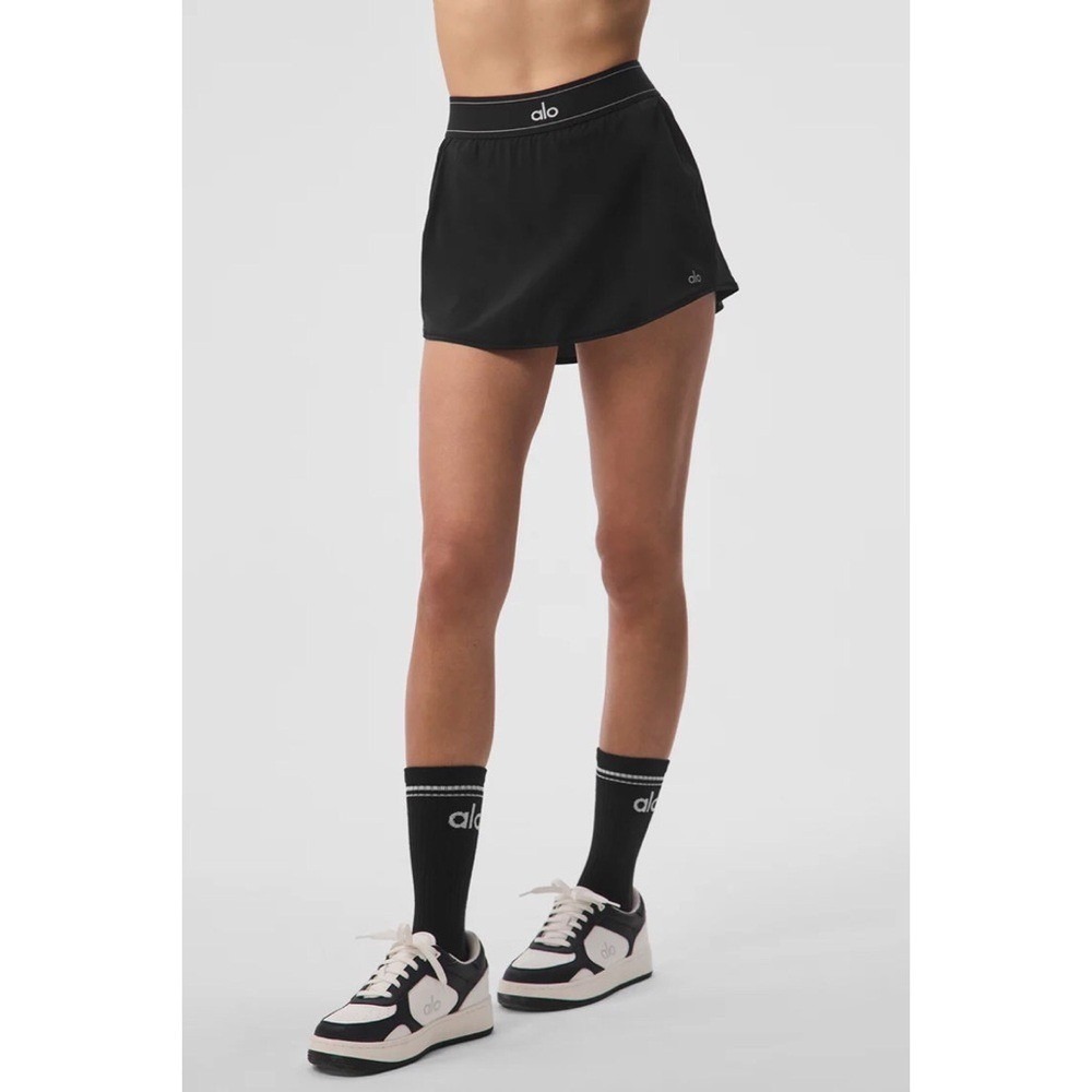 Alo Yoga Match Point Tennis Skirt Black XS - Picture 3 of 14